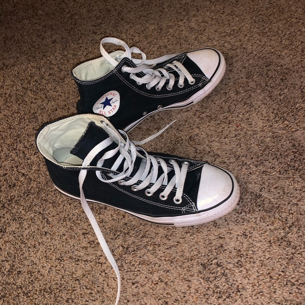 high top black converses